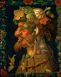 Efterår, fra en serie, der skildrer de fire årstider, bestilt af kejser Maximilian II (1527-76) 1573